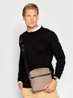 Guess Sacoche Certosa Nylon HMCERN P2258 Vert Couleur Beige -France Sacs banane et sacoches hommes Soldes Boutique guess sacoche certosa nylon hmcern p2258 vert 5