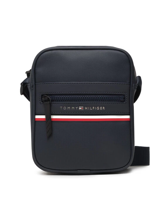 Tommy Hilfiger Sacoche Th Stripe Mini Reporter AM0AM10297 Bleu marine 3 Tommy Hilfiger Sacoche Th Stripe Mini Reporter AM0AM10297 Bleu marine
