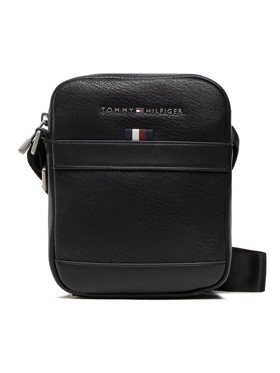 Tommy Hilfiger Sacoche Transit Pu Mini Reporter AM0AM10303 Noir 3 Tommy Hilfiger Sacoche Transit Pu Mini Reporter AM0AM10303 Noir